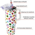 thumbnail image 3 of St Patricks Day Gifts 40 oz Tumbler with Handle and Straw Lid,Cute St Patrick''s Day Spring Easter Gift for Women Men Lucky Charm Shamrock Vacuum Insulated Leak Proof Stainless Steel Coffee Cup Mug, 3 of 6