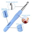 thumbnail image 3 of LANNEY Crochet Hooks Set 40pcs, Art Ergonomic Soft Grip Kitting Needles for Arthritic Hands Size 2mm(b)-10mm(n) with Case, 3 of 7
