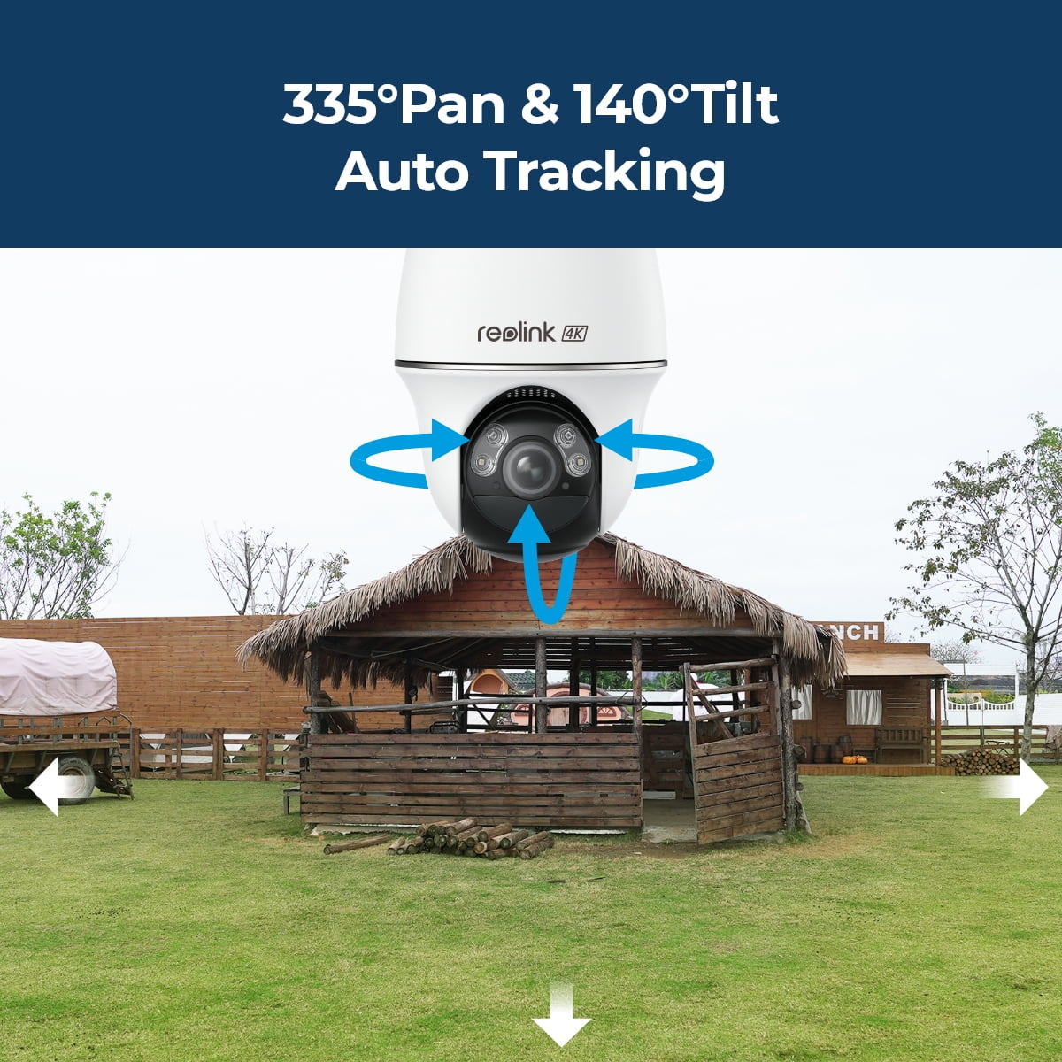 Reolink Go PT Ultra 4K 4G LTE Solar PTZ Camera, Color Night Vision, AI Detection, SIM Included
