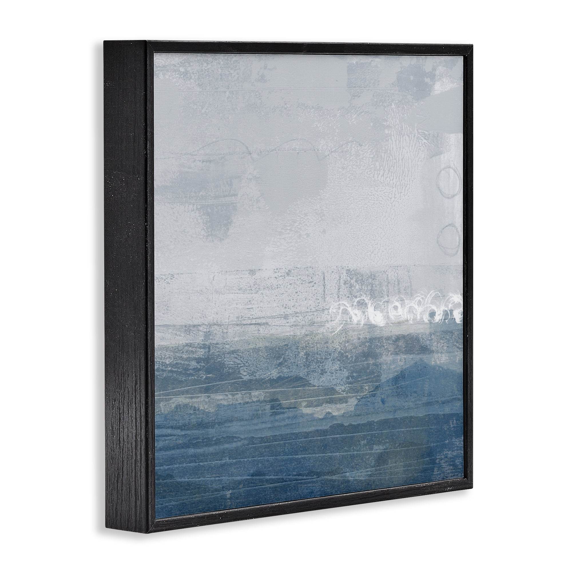 Stupell Industries Ocean Tide Abstract Black Framed Giclee Art, design by Dan Meneely
