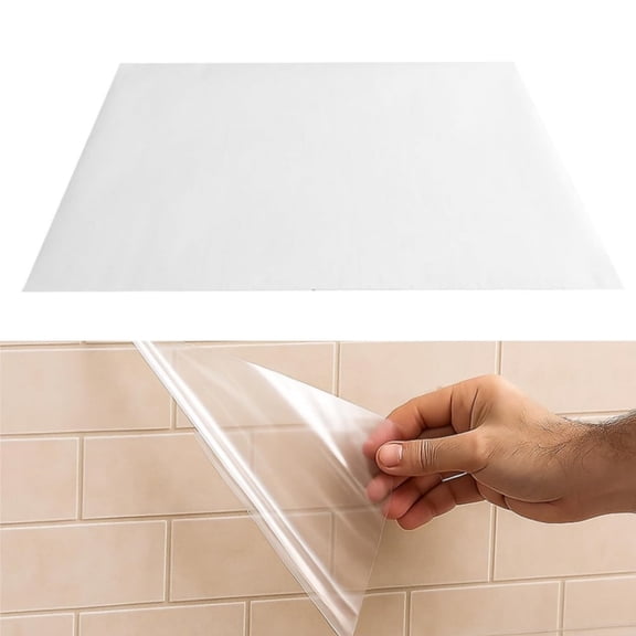 Oil Proof Plastic Kitchen Backsplash,Portable Wall Protective Film,Oil-Proof Protective Film Wallpaper for Book Cover,Shelf Drawer Liner