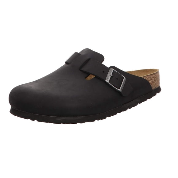Birkenstock Boston Classic Arch Clog,Black Oiled Leather,39 M EU