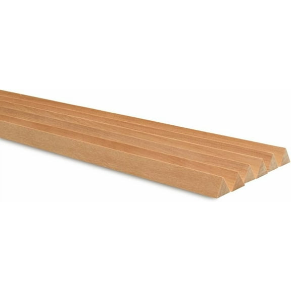 Triangle Wooden Dowel Rods 1/2 inch x 36 inch, Pack of 25 Birch Wood Dowels for Crafts and Woodworking, by Woodpeckers