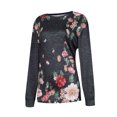 thumbnail image 4 of Qiopertar Chemise Imprimée Mode pour Femmes Col Rond Manches Longues Hauts Assortis Offres de la Semaine Liquidation à Moins de 5$ jusqu'à 90 % de Réduction, 4 of 5