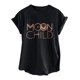 thumbnail image 1 of Honeeladyy Sales Moon Child - Camiseta clásica de manga corta con estampado de letras para mujer, informal, cómoda, cuello redondo, holgada, 1 of 8