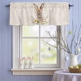 thumbnail image 4 of Valance Curtains for Kitchen Windows Watercolor Blossom Floral Bunny Rod Pocket Valance Pastoral Floral Wreath Short Window Curtain Topper for Bedroom Living Room Bathroom 42x12in,1&nbsp;Panel, 4 of 9