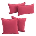 thumbnail image 1 of Coussins en Sergé Uni Double Cordon avec Inserts (Ensemble de 4), Bery Berry, 1 of 2