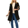 thumbnail image 1 of Gabardina Steve Madden de lana sintética con doble botonadura para mujer, 1 of 7