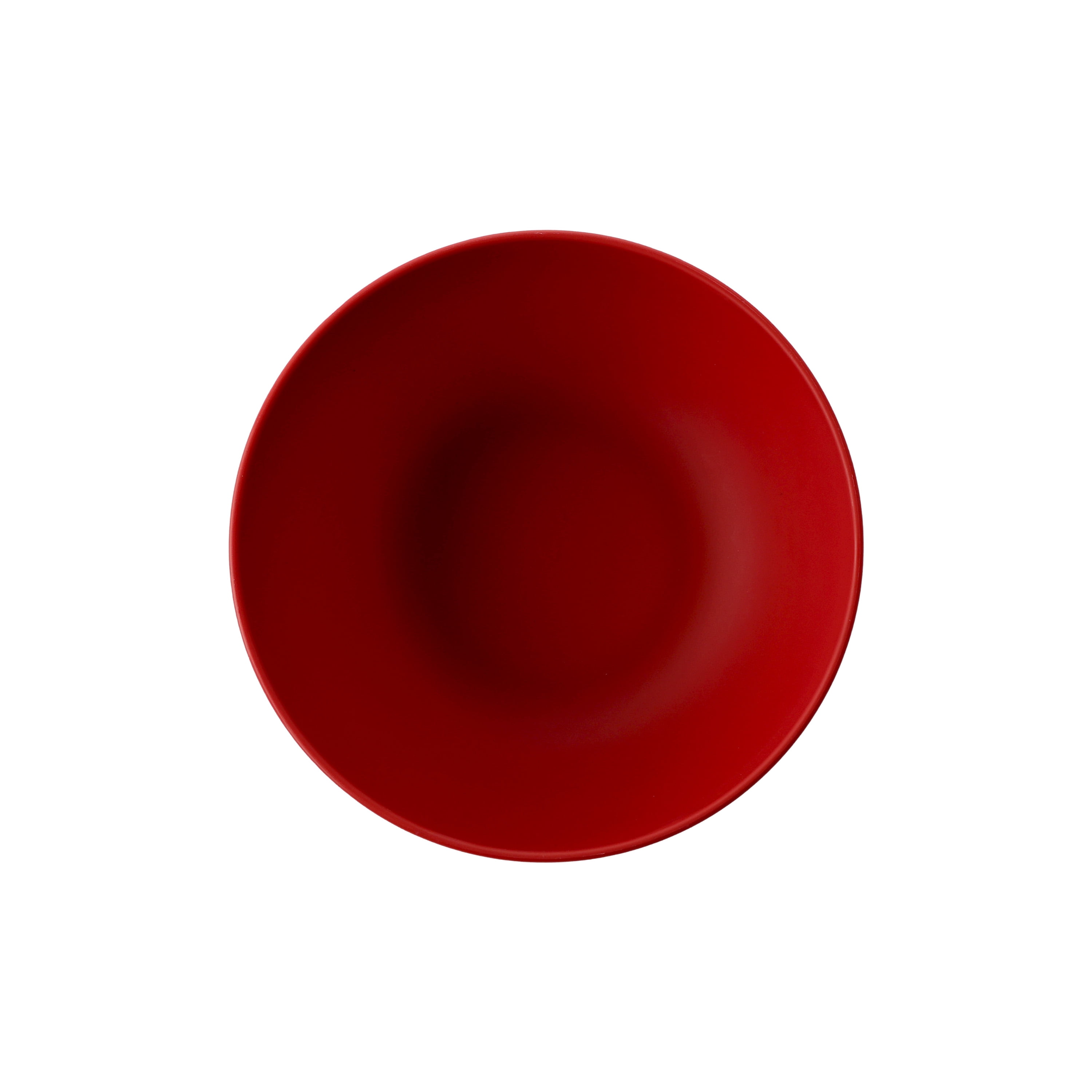 (12 pack) Mainstays 38 Ounce Round Plastic Etched Holiday Bowl, Red