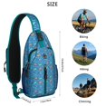 thumbnail image 5 of Crossbody Sling Backpack for Women Men Fish Sea Plants Sponge Shoulder Sling Crossbody Casual Chest Bag for Travel Sports Running Hiking, 5 of 6