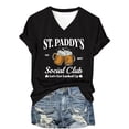 thumbnail image 2 of Tittly T Shirts for Women Graphic Tees Women's Fashionable Casual Loose Special Printed V Neck Short Sleeved Top T Shirt Tshirts Shirts Tops for Women Trendy Black L, 2 of 4