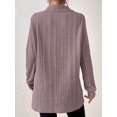 thumbnail image 6 of Women'S 2025 Fall Long Sleeve Half Zip Casual Oversized Ribbed Knit Pullover Sweater Top Pink M, 6 of 7