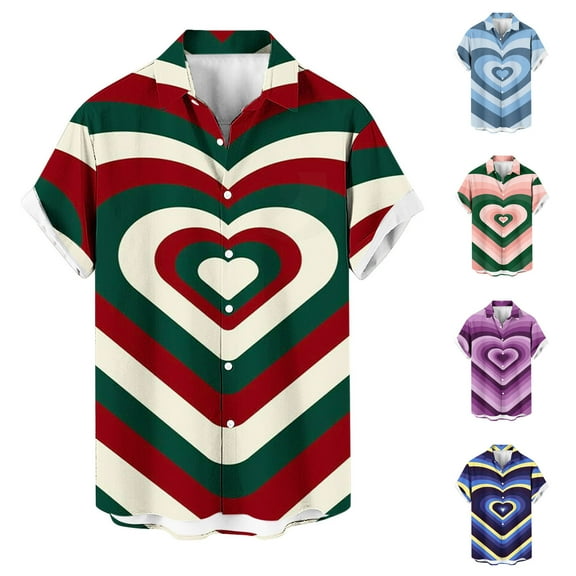 YANHAIGONG Hawaiian Shirt for Men,Flower Beach Shirts for Men,Casual Tropical Shirts Short Sleeve Floral Casual Button Down Turndown Collar Summer Hawaiian Shirt