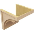 thumbnail image 5 of 12"W x 12"D x 12"H Wide Viola Rough Cedar Woodgrain TimberThane Corbel, Primed Tan, 5 of 6