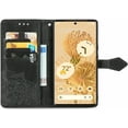 thumbnail image 4 of Wallet Case for Google Pixel 6,Mandala Pattern PU Leather Flip Phone Case with Strong Magnetic Clasp and Cash Card Slots Holder Cover for Google Pixel 6 MTL Black, 4 of 8