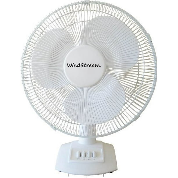 Windstream New 16 Inch Desk Fan Powerful 50 Watt Motor White