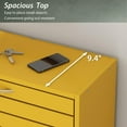 thumbnail image 5 of Shoe Storage Cabinet with 3 Flip Drawers, Slim Shoe Cabinet for Entryway, Hidden Shoe Organizer, Wooden Narrow Shoe Rack Cabinet with Removable Shelf, Louver Door, Yellow, 5 of 14