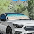 thumbnail image 3 of Binienty Foldable Windshield Sun Shade Beach Starfish Ocean Car Front Windshield Sun Visor UV-Blocking Heatshield Sunshade Adjustable Heat Reflector-Keep Your Vehicle Cool, 3 of 8