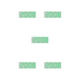 thumbnail image 1 of kurtrusly Horloge Murale avec Double Placement Grand Écran Numérique Coloré 8017GreenLight 5Set, 1 of 6