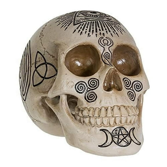 Pacific Trading Witchcraft Human Skull Figurine
