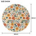 thumbnail image 6 of Pioneer Flower Round Tablecloth 60" X 60",Wrinkle Wipeable Table Cloth for Kitchen Dining Room Picnic Patio Party, 6 of 6
