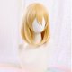 thumbnail image 2 of Anime Howl's Moving Castle Wizard Howl Cosplay Wig Short Blonde Yellow Hair Wigs Cosplay Ring Earrings Necklace + Wig Cap heqiyong LED, 2 of 2