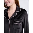 thumbnail image 4 of Joyspun Women’s Stretch Velour Notch Collar Long Sleeve Pajama Set, Sizes XS to 4X, 4 of 5