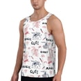 thumbnail image 2 of Fuzoiu Cute Magic Bunny Print Men's Workout Tank Tops,Sleeveless Gym Shirt Quick Dry,Fitness Bodybuilding T-Shirt,Muscle Athletic Workout Tee-Large, 2 of 7