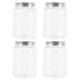 thumbnail image 1 of 4 frascos de plástico transparente con tapa, herméticos y rellenables para almacenar alimentos secos, dulces y aperitivos, ideal para la cocina y el hogar, 1 of 8