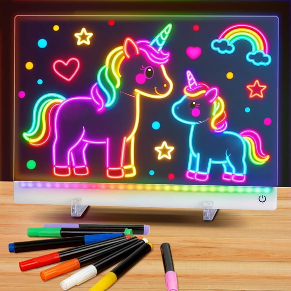 Tablero de Dibujo LED Recargable HVMVNV para Niños con Accesorios