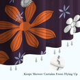 thumbnail image 6 of Darkpurple Daisy Flower Orange Petals Pattern Shower Curtain 36"x72" ,Bathroom Decorative Shower Curtains Set with 12 Hooks,Modern Waterproof Washable Shower Curtain, 6 of 6