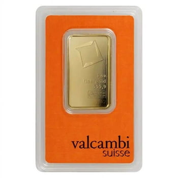 1 oz Gold Valcambi Bar with Assay Card