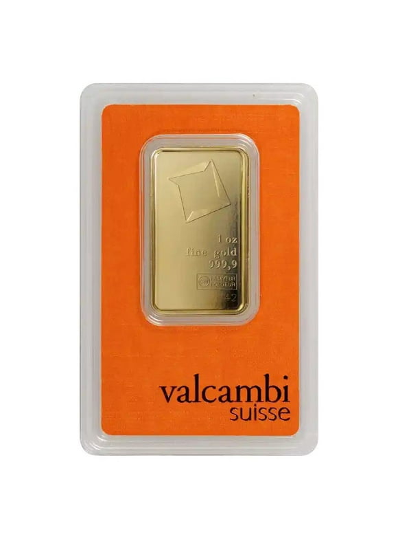 1 oz Gold Valcambi Bar with Assay Card