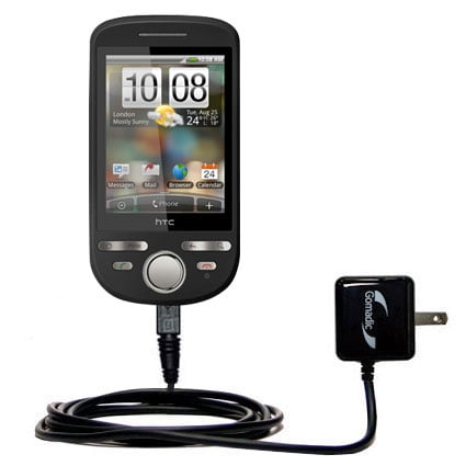 Gomadic Intelligent Compact AC Home Wall Charger suitable for the HTC Tattoo - High output power with a convenient, foldable plug design - Uses TipExc