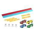 thumbnail image 3 of Pista flexible para niños con 4 coches de carreras para mayores de 3 años. Se enrolla y se monta fácilmente. Diversión versátil. Rojo y azul, 3 of 9