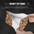 thumbnail image 5 of Lsque Bright Mushrooms Printed Long Tissue Box Cover Holder, Facial Paper Organizer Dispenser,Triangle with Bottom Belt, PVC Leather Decorative Organizer, 5 of 9