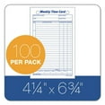 thumbnail image 2 of Weekly Employee Time Cards, One Side, 4.25 X 6.75, 100/pack | Bundle of 2 Packs, 2 of 5