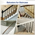 thumbnail image 3 of 9 Pack Iron Balusters,Hollow Double Basket Iron Spindles Hollow Single Basket Staircase Balusters Single Twist 1/2" Square Stair Balusters with 18 Swivel Shoes, 3 of 8