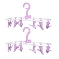 thumbnail image 4 of Dinheiro 2 tendederos para ropa interior y calcetines para el hogar, 12 perchas con clip, perchas plegables, 4 of 5