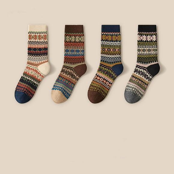 Roncen Wool Socks - Vintage Winter Warm Wool Socks for Women, Soft Cozy Thick Knit Boots Sock Gifts for Women Men