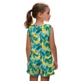thumbnail image 2 of chaqlin Banana Leaf Girls Sleeveless T Shirt and Shorts Set 2 Piece Workout Outfits Toddler to Big Kid 5-14 Years Old, 2 of 7