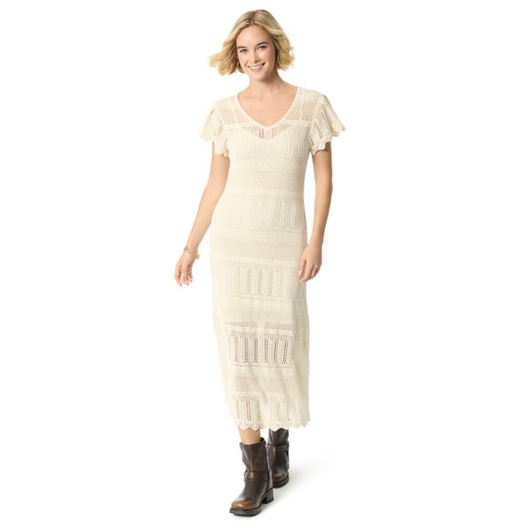 Jessica Simpson Women's and Women's Plus Trinity Crochet Dress, Sizes XS-5X