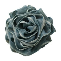 Bath Loofah Sponge Shower, Bath Sponge Shower, Body Wash Sponge Exfoliating Body Scrub, Elegant 4.7*4.7in Rose-Shaped Mesh Pouf Bath For Women And Girls (Navy)