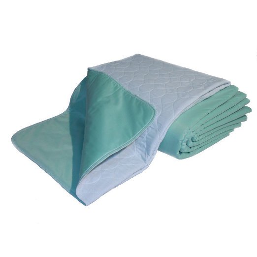 6 Pack, Bed Pad Standard Reusable Underpad Washable 36x54 (Green