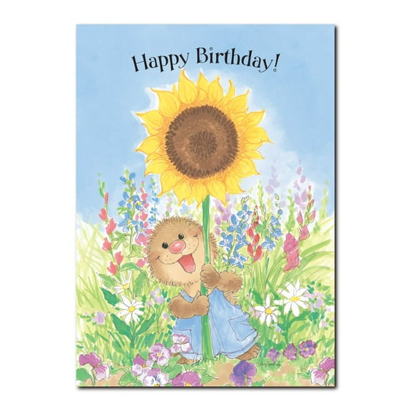 Ollie Sunflower Birthday Greeting Card