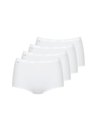 Sloggi Womens Zero Feel High Waisted Seamfree Cotton Underwear or Panties  Basic Maxi Briefs (White, S, 3 Pack) 