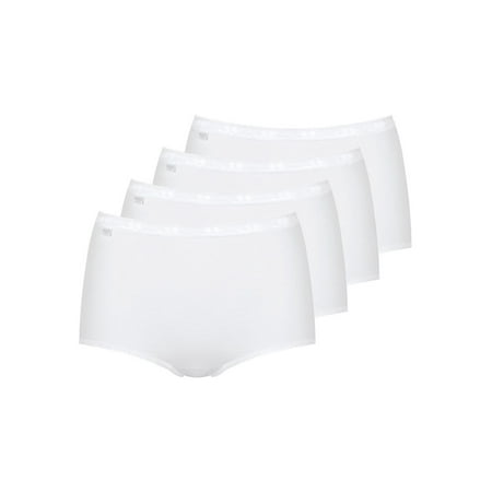 

Sloggi Womens Zero Feel High Waisted Seamfree Cotton Underwear or Panties Basic Maxi Briefs (White 2XL 4 Pack)