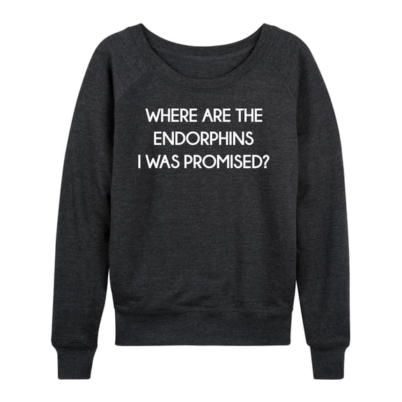 Instant Message - Where Are The Endorphins - Women's Lightweight French Terry Long Sleeve Shirt