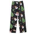 thumbnail image 3 of Lorytime Christmas Pajamas Sets for Women Snowman Long Sleeved Collared Tops Elastic Waist Pants Festive Loungewear Gift, 3 of 4