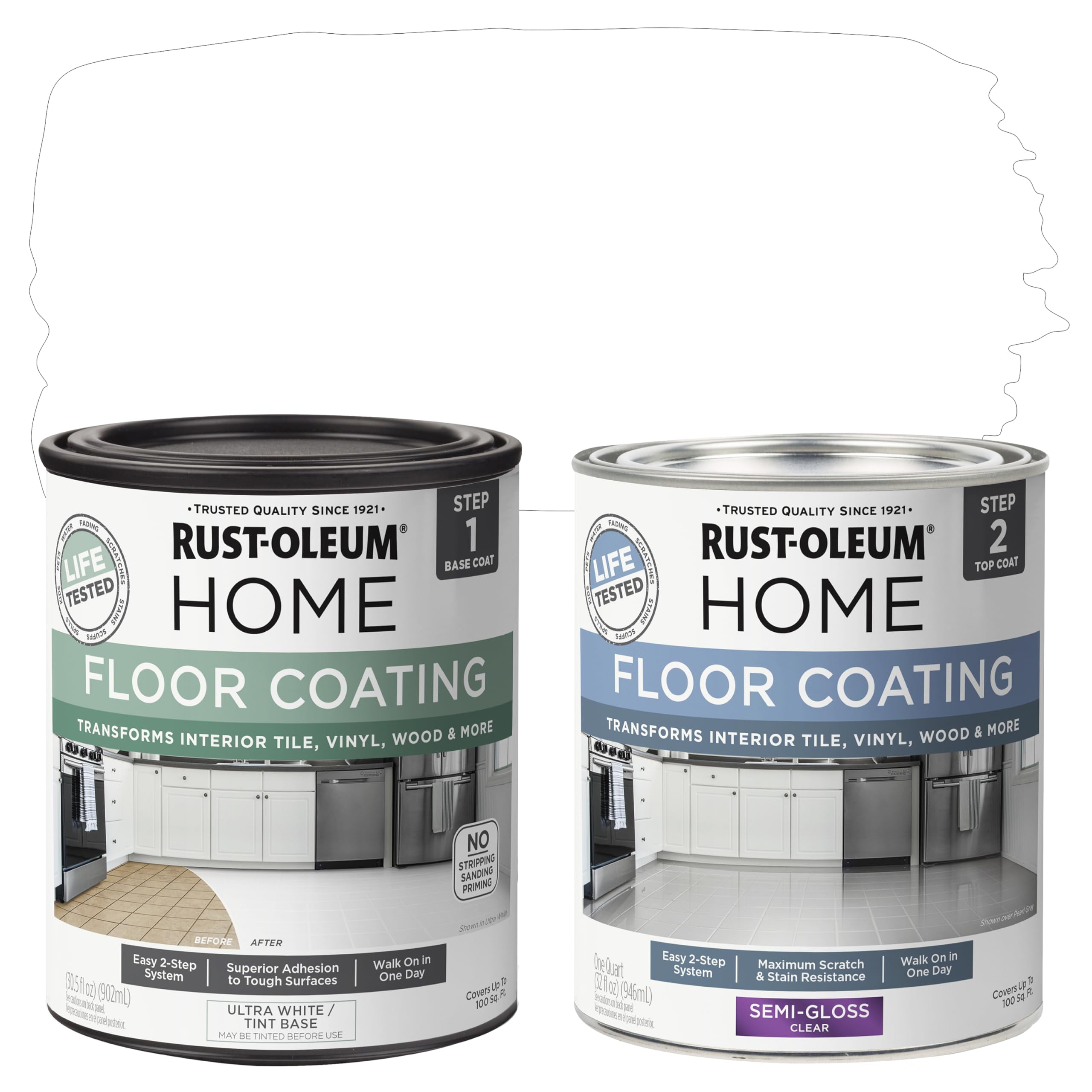 〓Don lam〓 Tan, Rust-Oleum RockSolid Garage Floor Coating Kit-293515